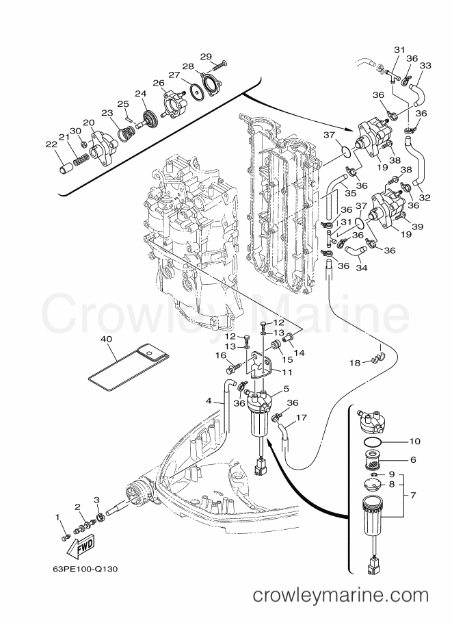 Yamaha Motors F150JB-2016 (63PE) [320] - FUEL 1
