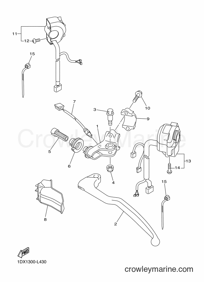 2014 Dirt Bike WR450F - WR450F (1DXA) [010] - HANDLE SWITCH & LEVER