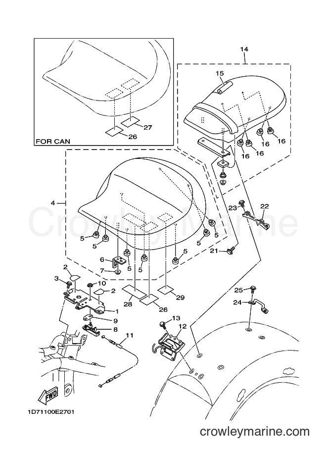Yamaha Motors XV1900A (4D47) [010] - SEAT