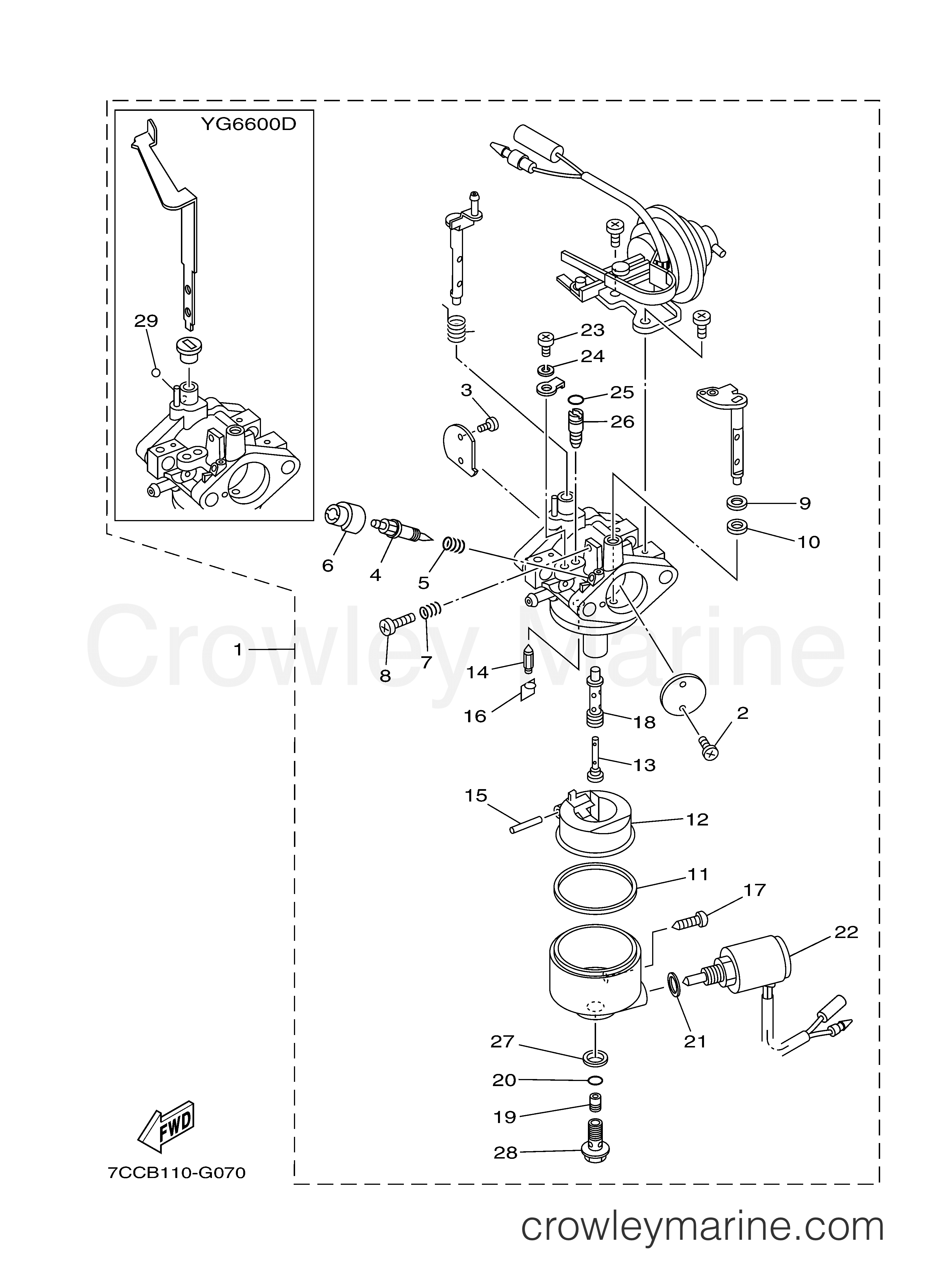 Yamaha Motors EF6600DEJ - CARBURETOR