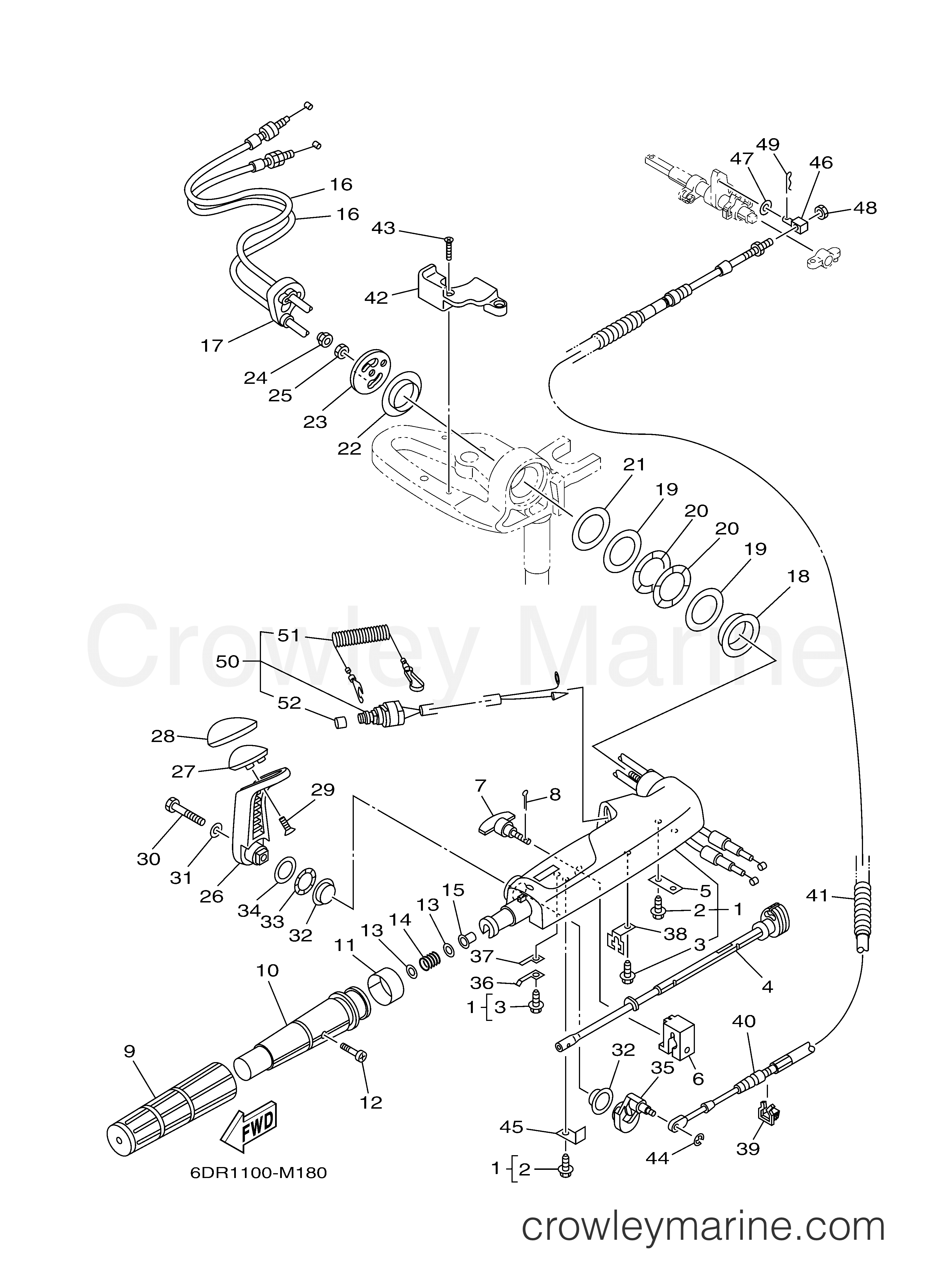 Yamaha Motors F9.9LMHB - STEERING