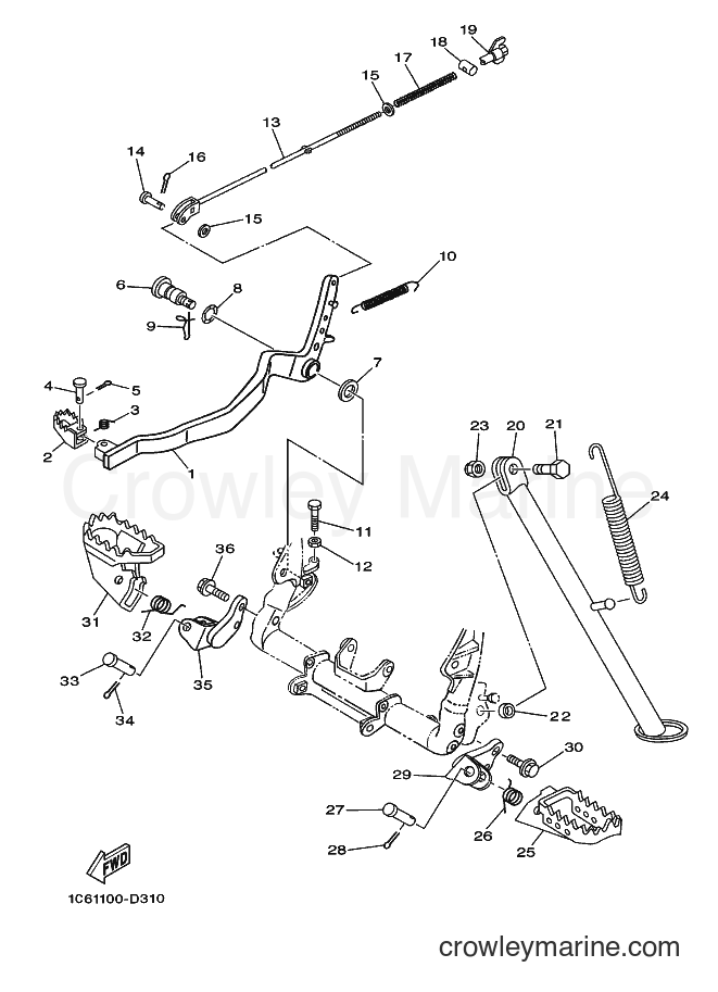 2012 Dirt Bike TT-R230B - TT-R230B (1C6R) [010] - STAND & FOOTREST