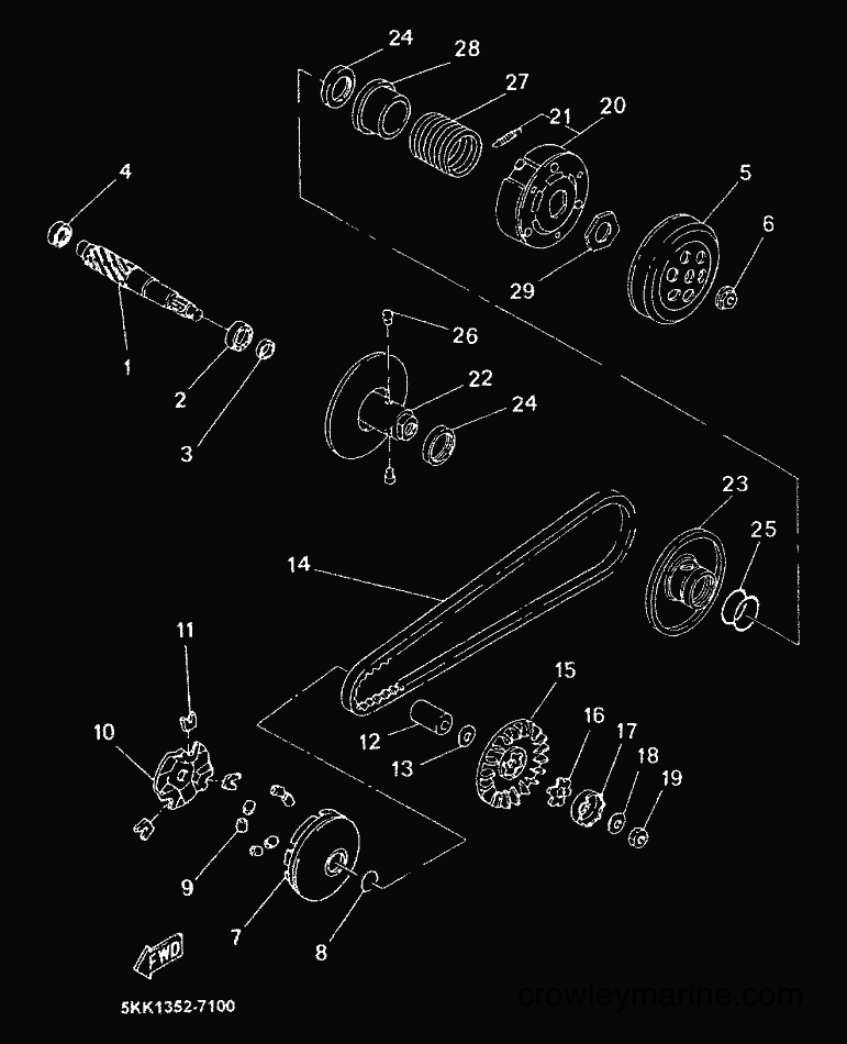 1999 Scooter YN100 - YN100 (5KK1) [99C] - CLUTCH
