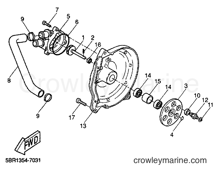 2001 Scooter YQ50 - YQ50 (5KL4) [010] - WATER PUMP