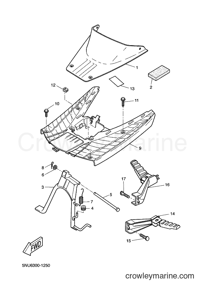 2002 Scooter CW50RS - CW50RS (5NU7) [010] - STAND & FOOTREST