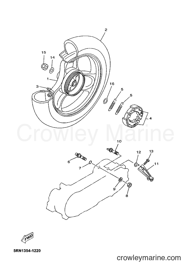 Yamaha Motors YN50 (5RN3) [010] - REAR WHEEL