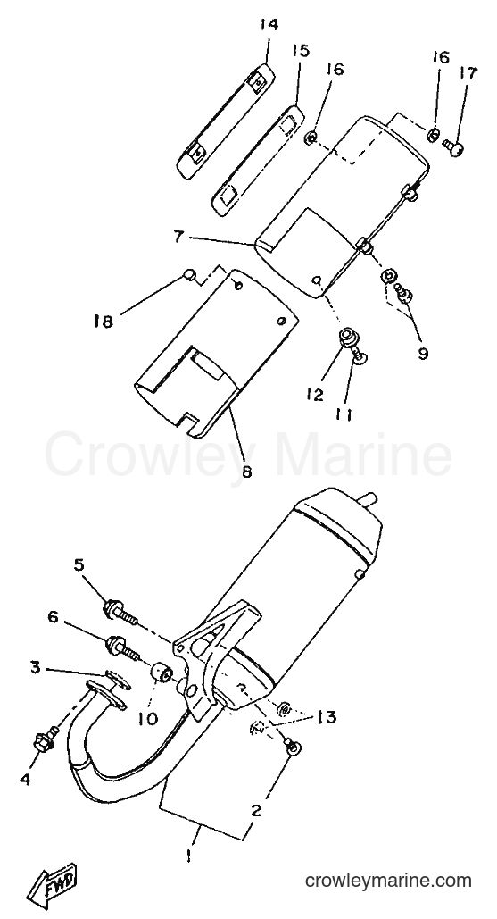 1995 Scooter YA50F - YA50F (4SN1) [999] - EXHAUST
