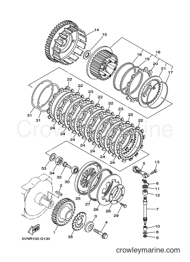 Yamaha Motors XV1700A (5VNT) [010] - CLUTCH