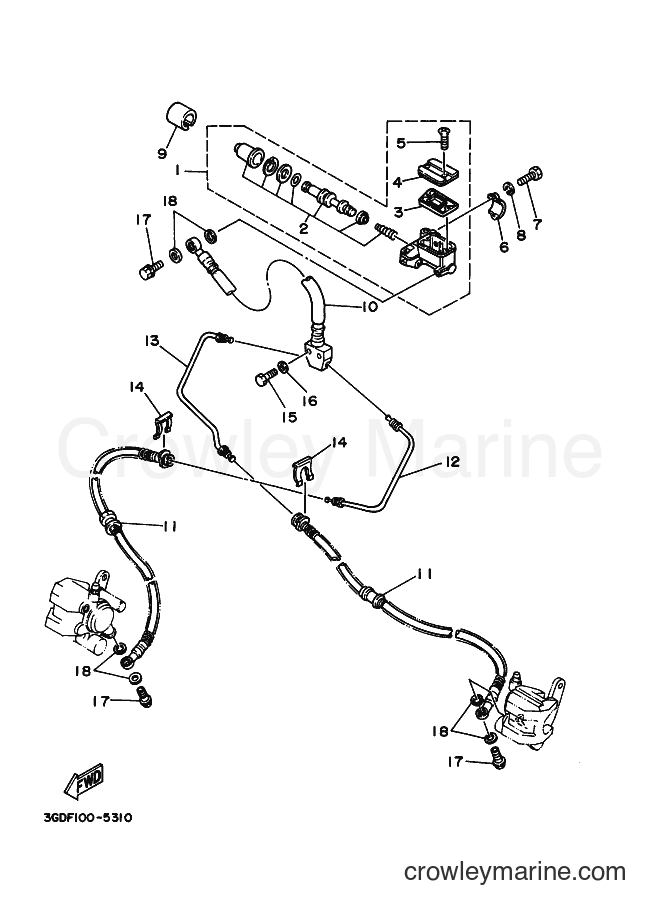 1995 ATV YFM350X - YFM350X (3GDF) [999] - FRONT MASTER CYLINDER