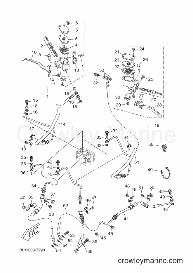2018 Scooter YP400RA - YP400RA (BL11) [030] - M. CYLINDER FOR DISK BRAKE