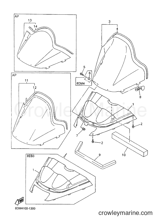 Yamaha Motors VT700 (8DM4) [030] - WINDSHIELD