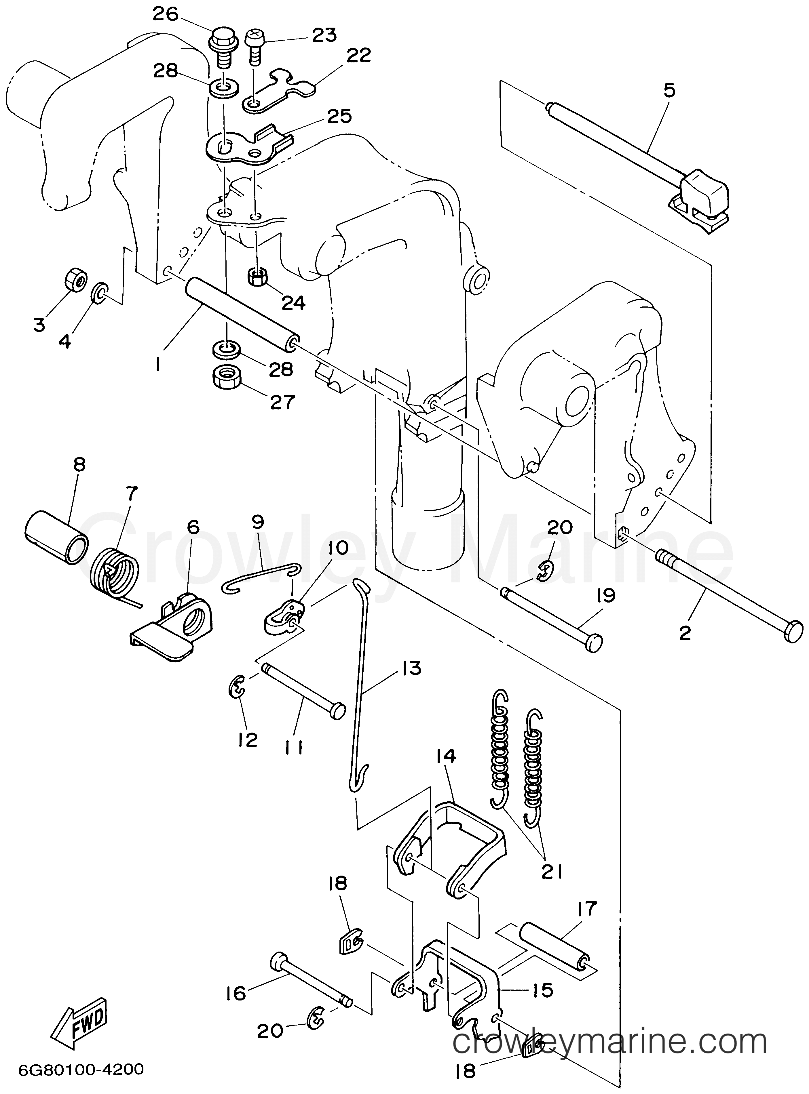 Yamaha Motors T9.9ELHA - BRACKET 2