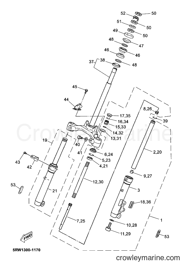 Yamaha Motors CS50Z (5RW9) [040] - FRONT FORK