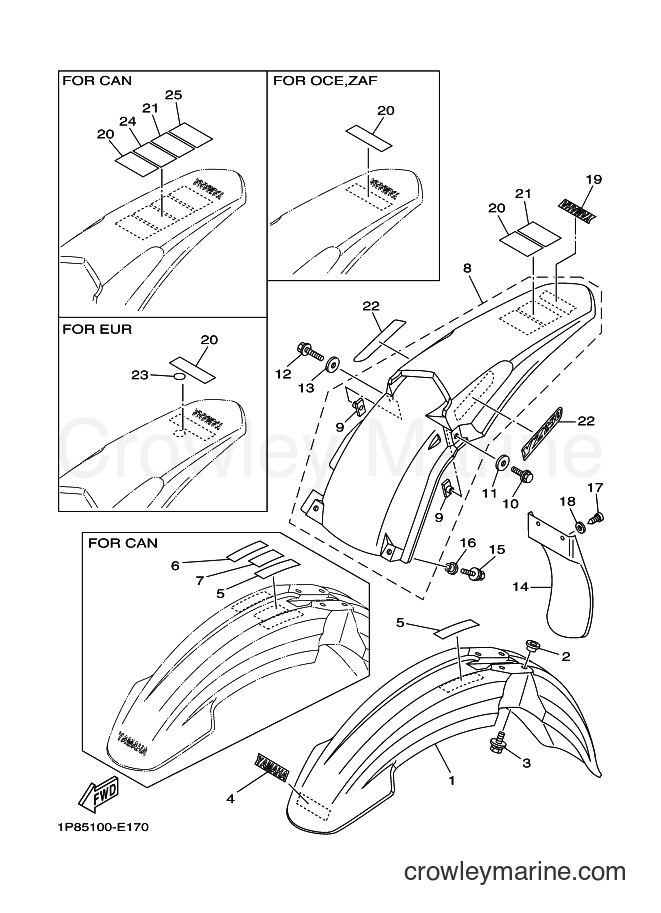 2006 Dirt Bike YZ250 - YZ250 (1P85) [010] - FENDER