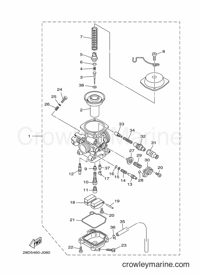 2011 Scooter AL115C - AL115C (28D7) [010] - CARBURETOR