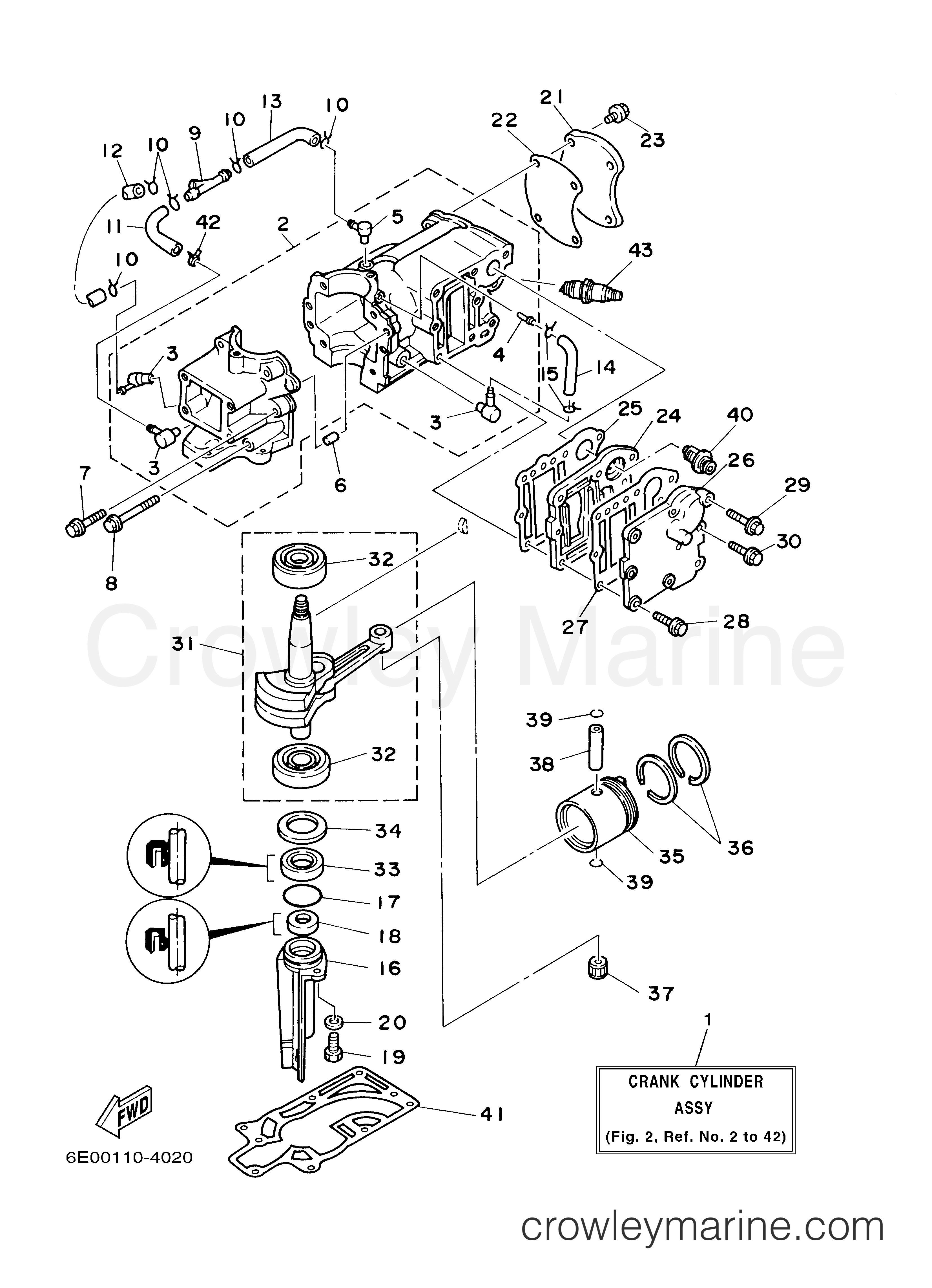 Yamaha Motors 5MSHZ - CYLINDER CRANKCASE