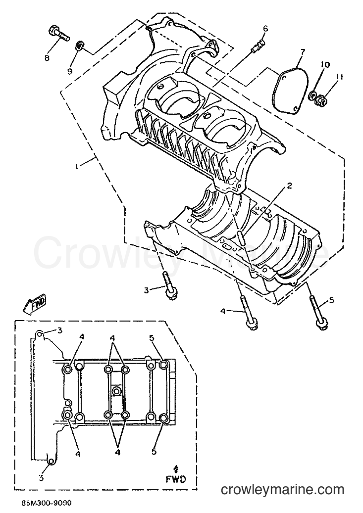Yamaha Motors CS340P (85M2) [999] - CRANKCASE