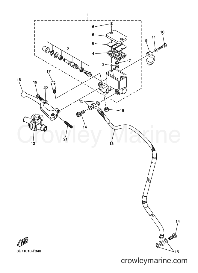 2010 Dirt Bike WR250R - WR250R (3D75) [010] - FRONT MASTER CYLINDER