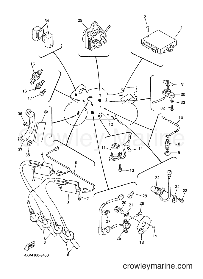 Yamaha Motors YZF-R1 (4XVC) [010] - ELECTRICAL 1