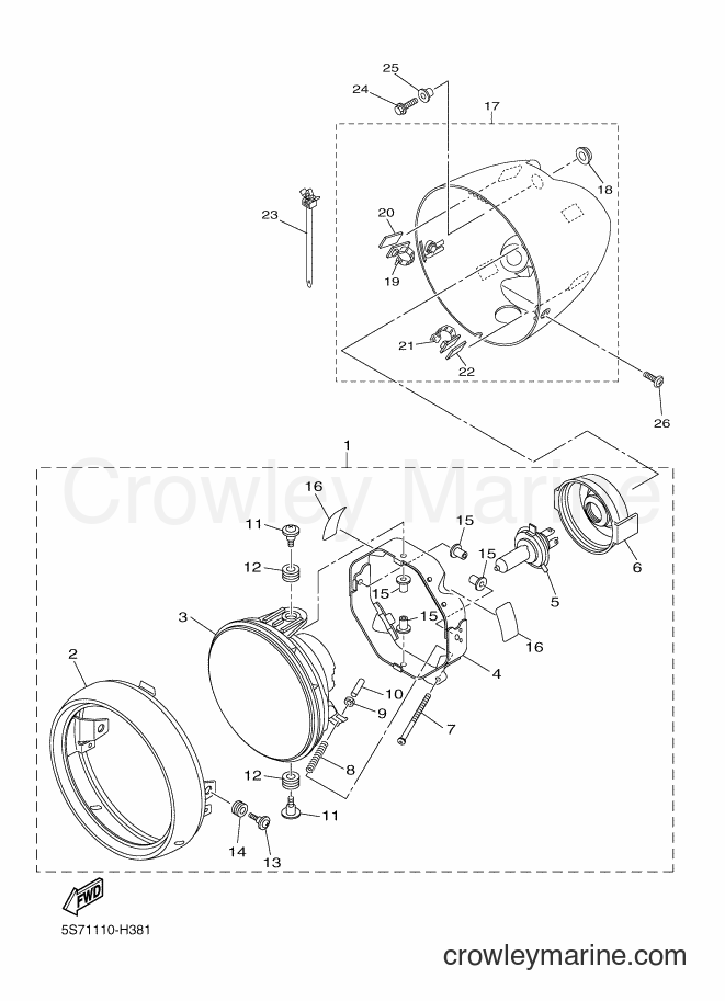 Yamaha Motors XVS950CT (49C6) [020] - HEADLIGHT