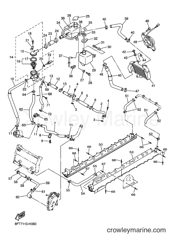2009 Snowmobile RX10STGT - RX10STGT (8GV7) [020] - RADIATOR & HOSE