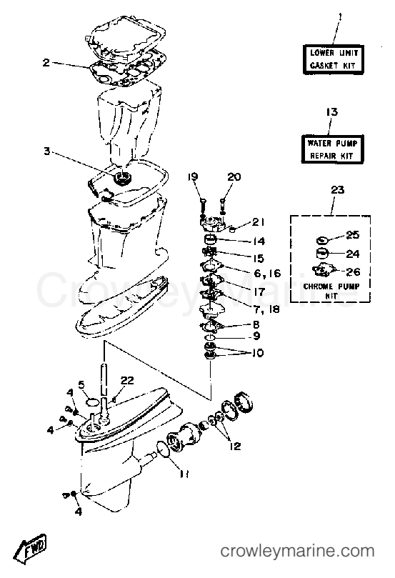Yamaha Motors CV55ELD - REPAIR KIT 2