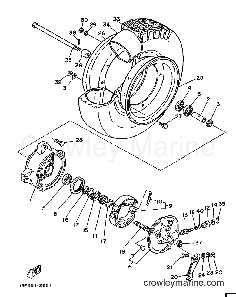 Yamaha Motors LB50 (3AR) [999] - FRONT WHEEL
