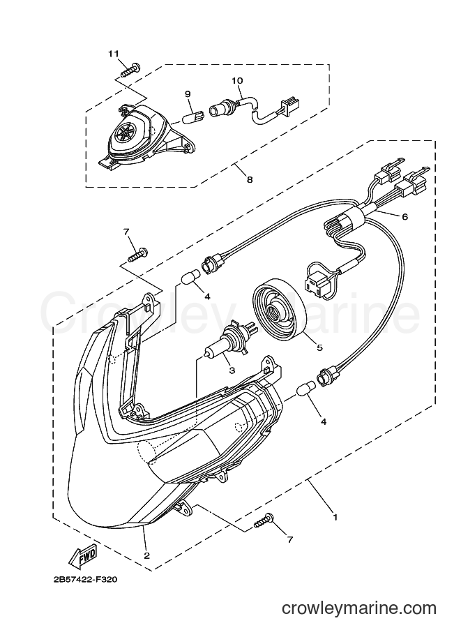Yamaha Motors AT115C (22S2) [010] - HEADLIGHT