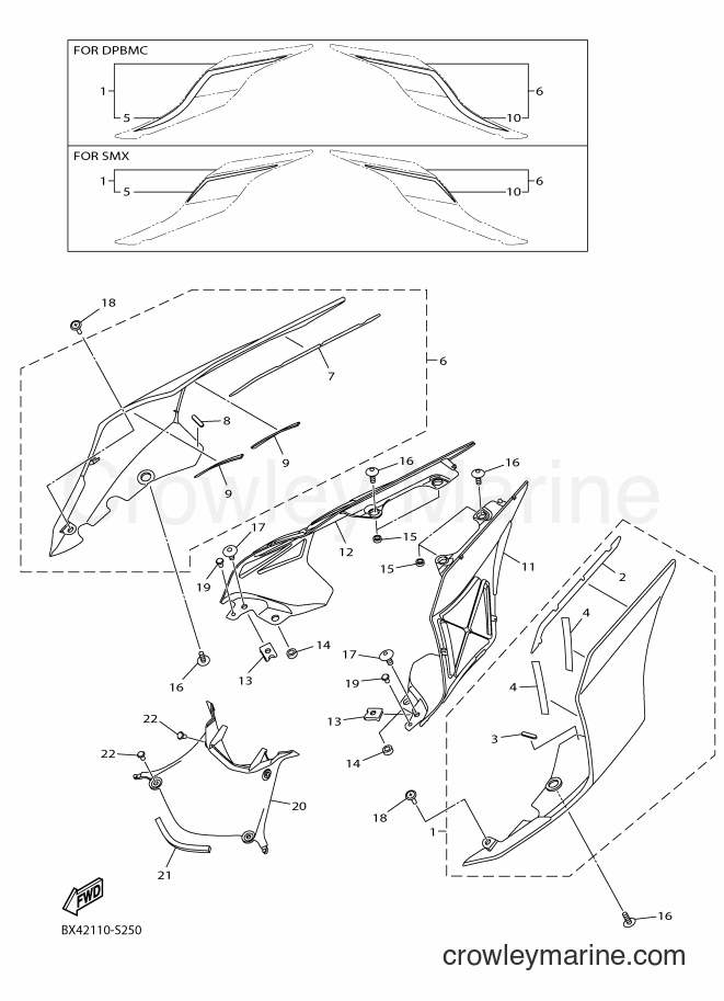Yamaha Motors YZF-R1 (BX44) [010] - SIDE COVER