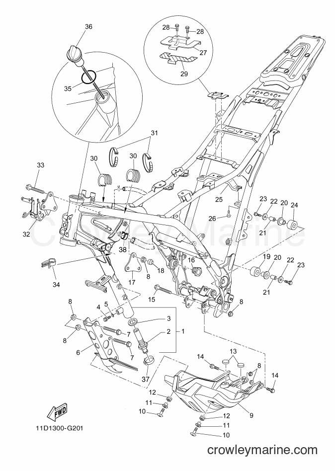 2009 Dirt Bike XT660Z - XT660Z (11D2) [030] - FRAME