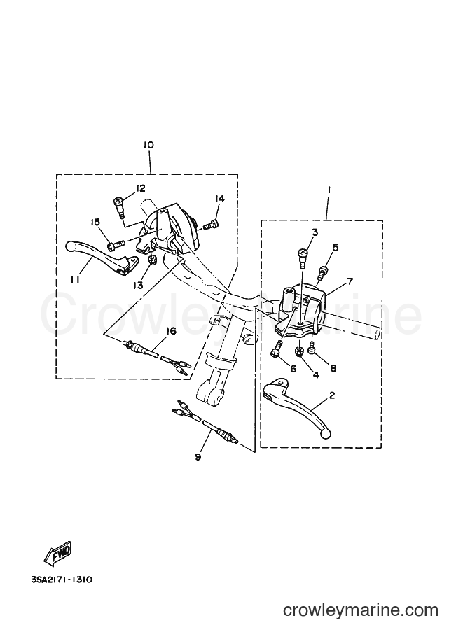 Yamaha Motors CY50 (3SAB) [010] - HANDLE SWITCH & LEVER
