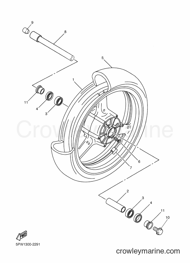 2003 Sport Bike YZF-R1 - YZF-R1 (5PW7) [010] - FRONT WHEEL