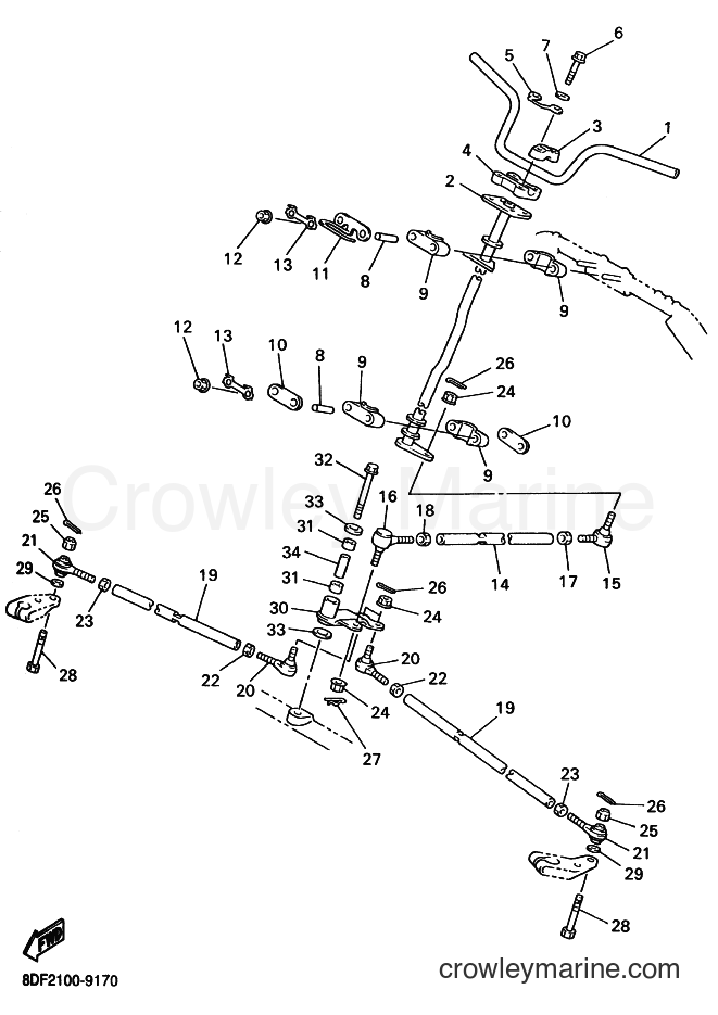 Yamaha Motors SRX700 (8DN2) [020] - STEERING