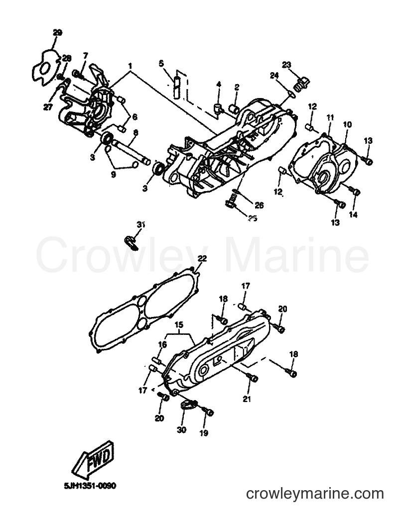 2000 Scooter EW50 - EW50 (5LH1) [020] - CRANKCASE