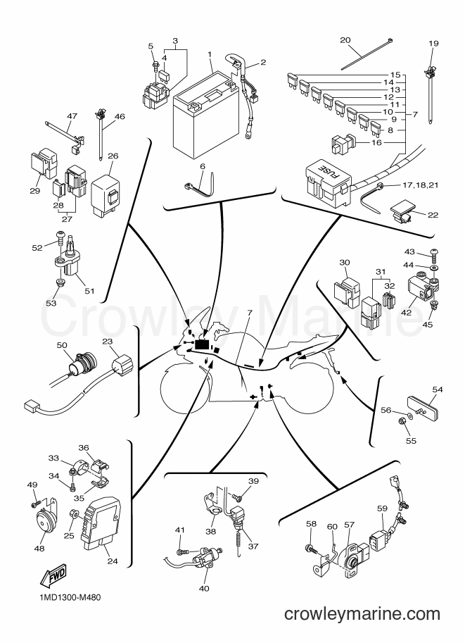 2013 Sport Bike FJR1300AS - FJR1300AS (1MD2) [010] - ELECTRICAL 2
