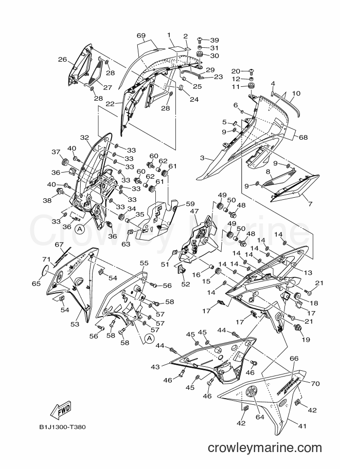 Yamaha Motors MTT850D (B1J1) [060] - COWLING