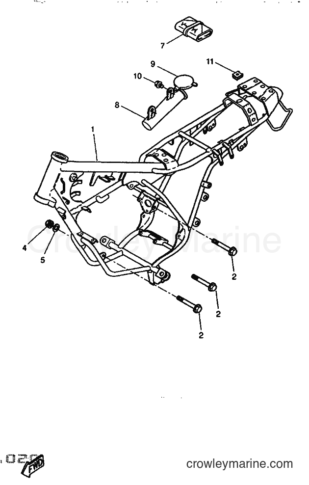 1997 Scooter DT50R - DT50R (5BK1) [999] - FRAME