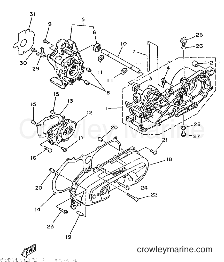 1996 Scooter CY50R - CY50R (3WG6) [999] - CRANKCASE