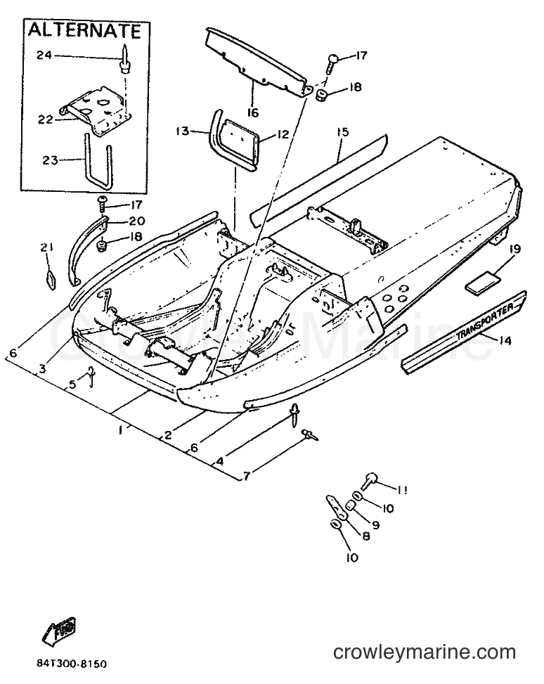 1988 Snowmobile ET340T - ET340T (84T) [999] - FRAME