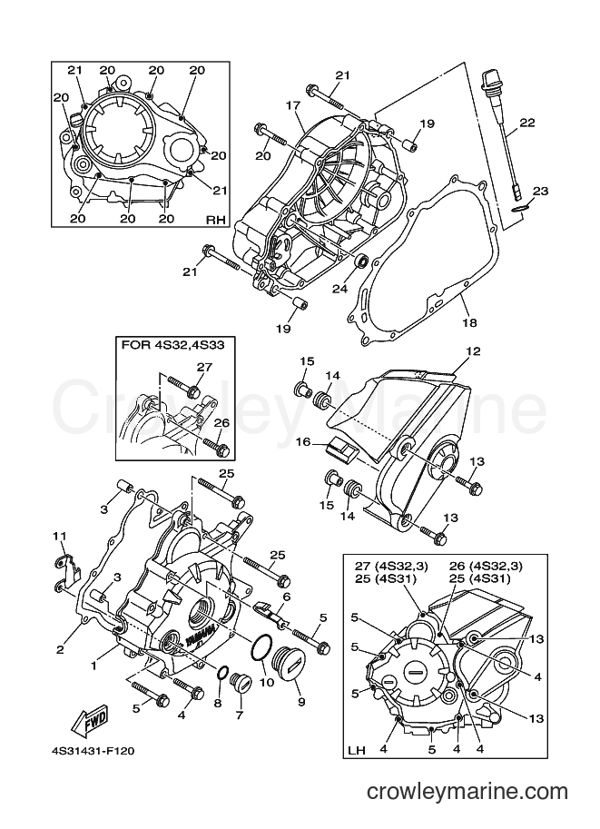 2007 Dirt Bike JT135 - JT135 (4S33) [010] - CRANKCASE COVER 1