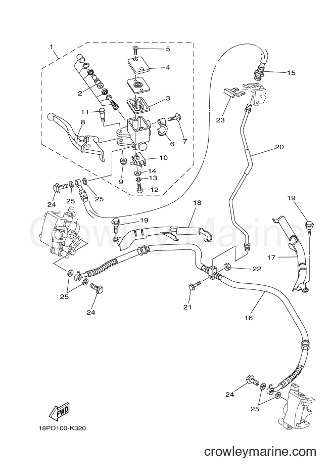 Yamaha Motors YFZ450R (18PL) [010] - FRONT MASTER CYLINDER