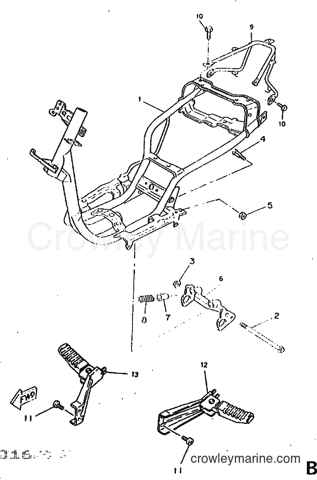 1998 Scooter CW50RSP - CW50RSP (5DX1) [010] - FRAME