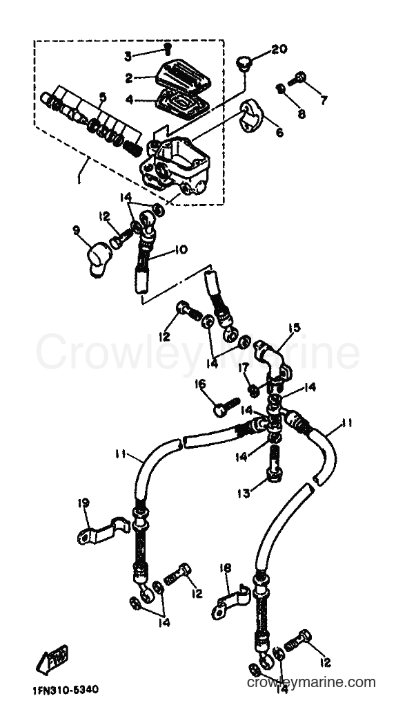 1988 Sport Bike FZ750 - FZ750 (3DX1) [99A] - FRONT MASTER CYLINDER