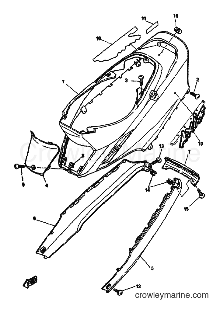 1995 Scooter YA50F - YA50F (4SN2) [999] - SIDE COVER