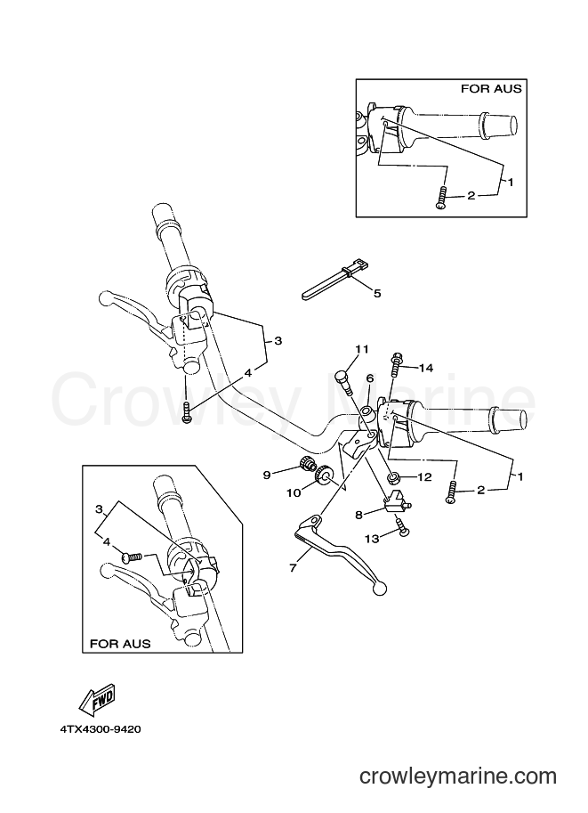 2000 Street Bike TDM850 - TDM850 (4TX6) [080] - HANDLE SWITCH & LEVER
