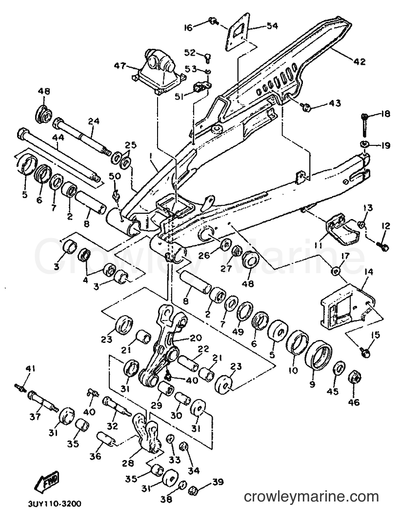 1993 Dirt Bike XT600E - XT600E (3TB7) [999] - REAR ARM