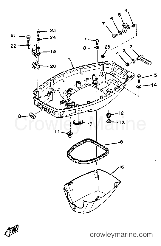 Yamaha Motors 50ETSK - BOTTOM COWLING