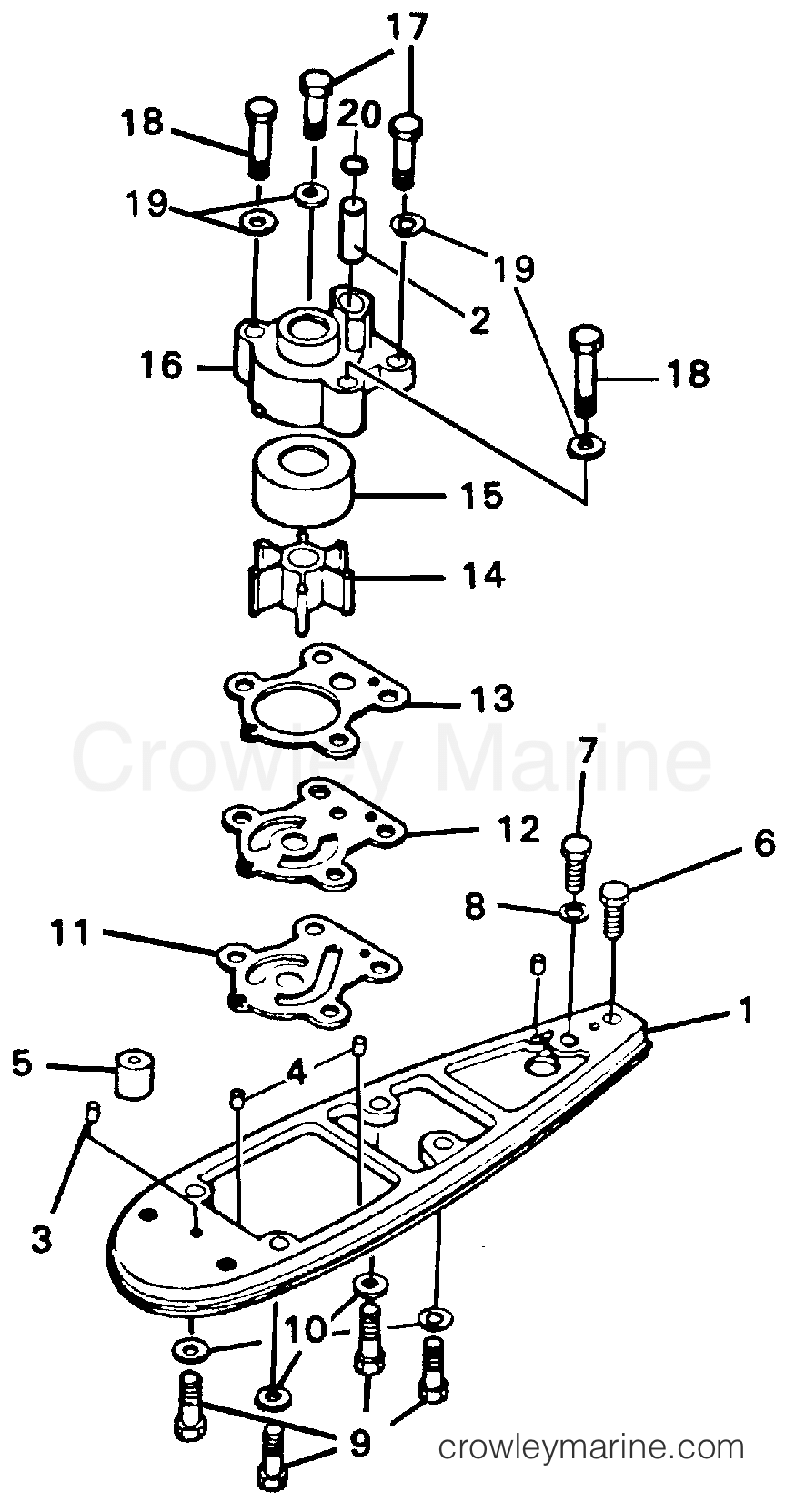Yamaha Motors 50EJRT-PUMP - WATER PUMP & ADAPTER