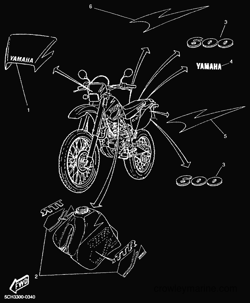 2000 Dirt Bike TT600R - TT600R (5CH3) [010] - EMBLEM