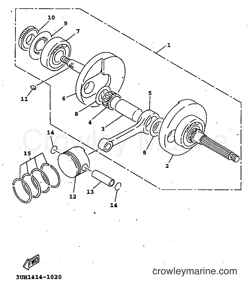 1998 Scooter XC125T - XC125T (4NB4) [010] - CRANKSHAFT & PISTON